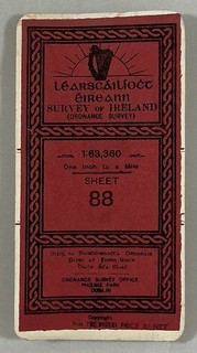 Vintage Ordnance Survey coloured map of Ireland Longford (County Longford) 1908