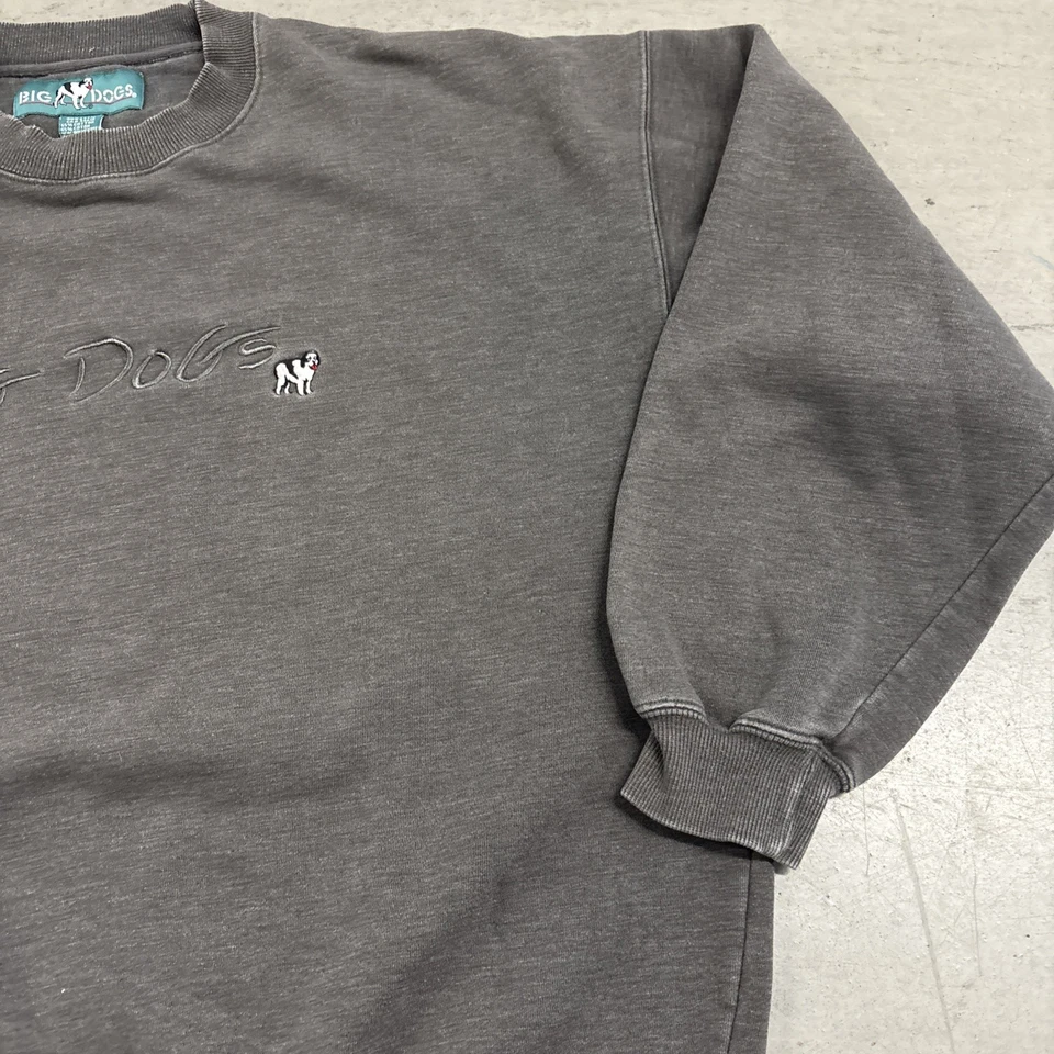 Vintage Men’s Big Dogs Embroidered Gray Xl Sweatshirt - Image 3 of 4