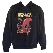 Red Hot Chili Peppers Fire Squid Men  s Medium Hoodie Y2K 