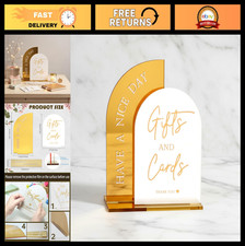 Acrylic Wedding Signs - Gold Mirror  White Arch Reception Decor, In Loving Memo