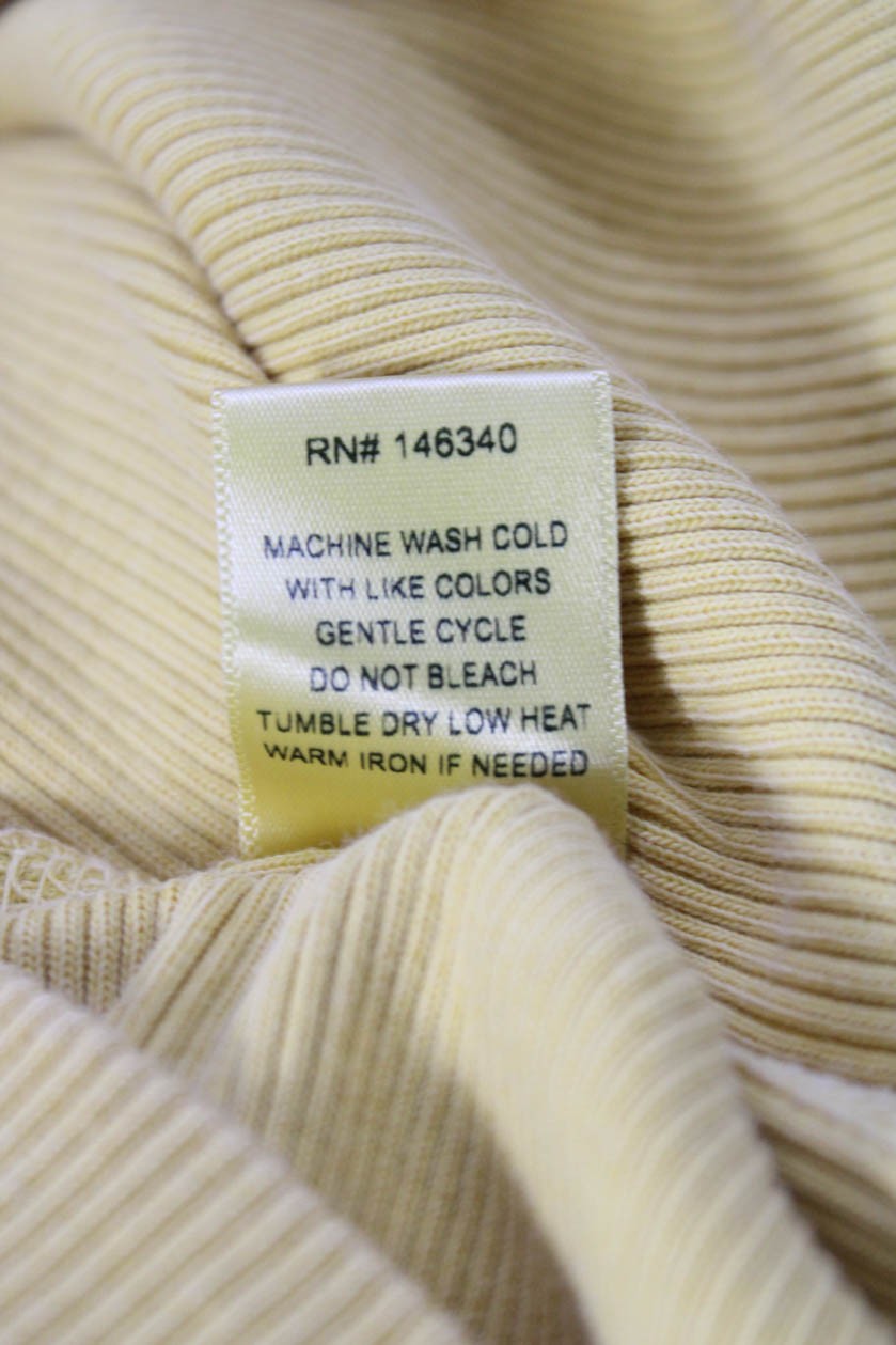 Amo Women Basic Sleeveless Solid Yellow Cotton Ro… - image 5