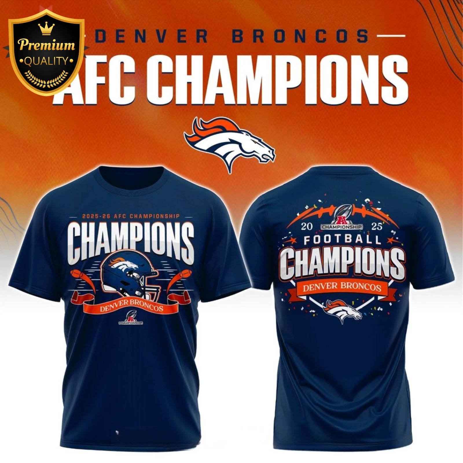 Denver Broncos 2025-26 AFC Championship Champions Hoodie