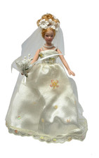 Casa Delle Bambole Sposa IN Ecru Porcellana Matrimonio Figura W Superiori Donna