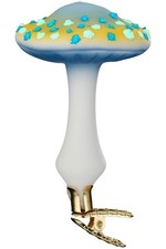 Bitter Mushroom 10031S025 Inge-Glas German Glass Christmas Ornament 3 1/2" Tall