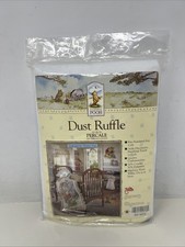 NWT VTG Disney CLASSIC POOH Crib Skirt Dust Ruffle Pooh And His Hunny Pots 88 
