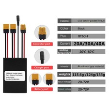 Electric Bicycle E-bike 20A/30/40A Dual Battery Pack Discharge Converter