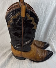 VINTAGE  TONY LAMA WINGTIP MARBLED COGNAC 8  ...