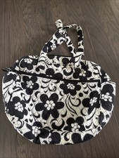 Vera Bradley diaper overnight bag night and day black and white floral bag