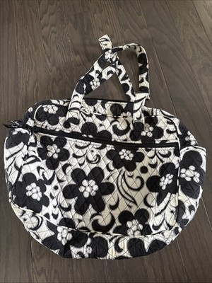 Vera Bradley diaper overnight bag night and day black and white floral  bag