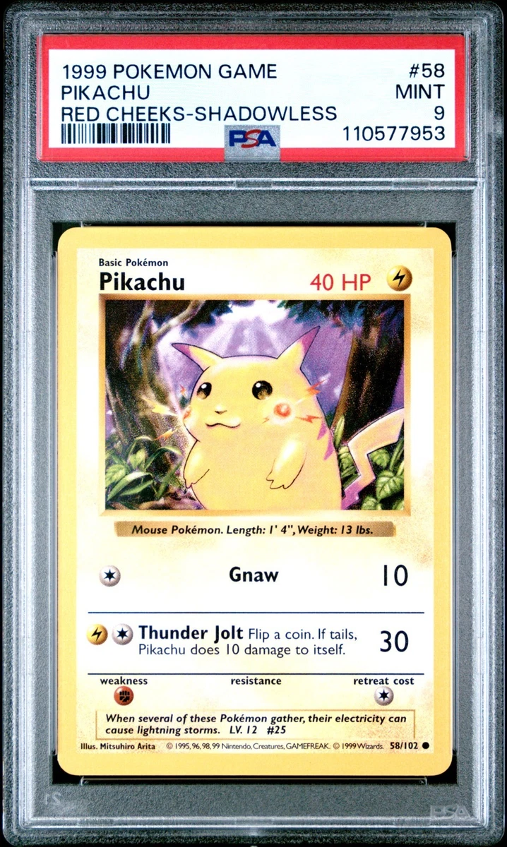 Pikachu Pokémon TCG Shadowless Individual Collectible Card Game