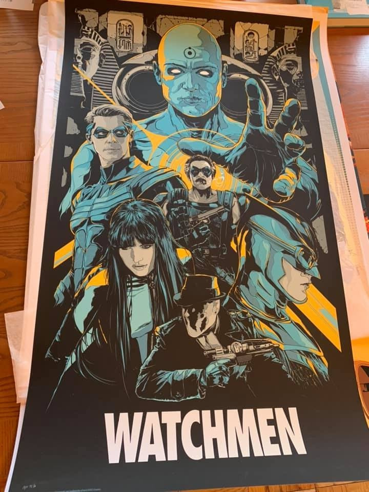 Watchmen Variant GID Poster - Ken Taylor - Mondo - 2013 Movie Print