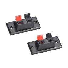 uxcell 2 Way Spring Speaker Terminal Clip Push Release Connector WP2-3 2Pcs 
