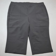 Lane Bryant 24 Gray Pull On Capri Cropped Womens Pants