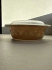 Vintage Pyrex  oval  Covered Casserole Dish 1/2 Quart w/ Lid Cookware