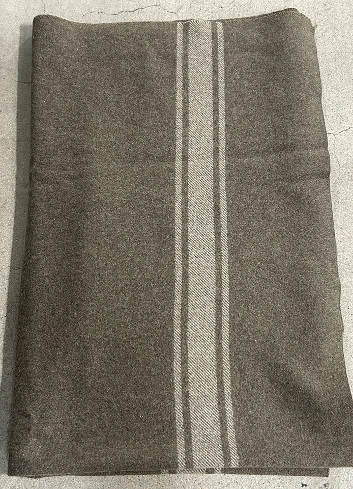 Excelente! MANTA DE LANA MILITAR ITALIANA DE COLECCIÓN **Sin agujeros** ¡No estampada! Foto 3 de 4