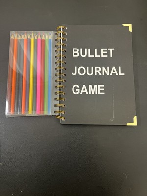 Bullet Yearly Journal Game - A5 Spiral Bound Dot Printed Hard Cover Notebook