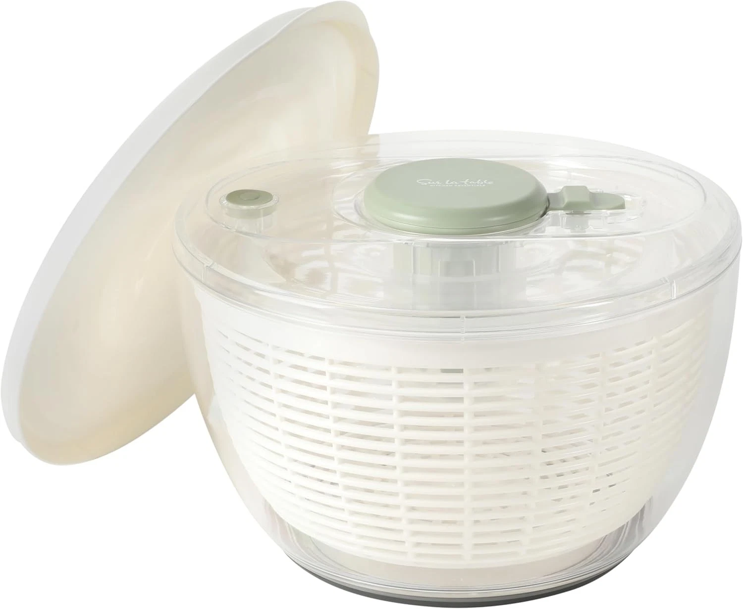 Kitchen Essential 6.3 Qt Salad Spinner Fruit Wahser Fruit Washing Bowl W/