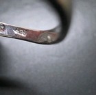 Vintage 925 Sterling Silver Blue Stone Oval Ring Heart Filigree Sz 7 Wavy Band — photo 8