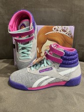 NUEVOS ZAPATOS REEBOK NIÑAS TALLA 13 SOFIA DISNEY PRINCESA FREESTYLE HIGH TOP SNEEKER