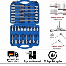Hochwertiger Inbusschlüssel Steckschlüsselsatz 1/2 Zoll – 30 Teile mit Koffer