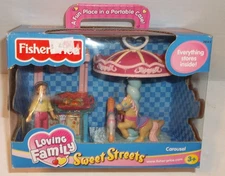 2003 Fisher Price Loving Family Sweet Streets CAROUSEL  MIB -Sealed