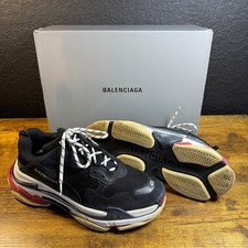 Balenciaga Triple S Black Mesh Nubuck Sneaker...