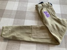 Reithose Kinder Größe 24 Taille 28 Bein khaki beige weiche Baumwolle Stretch Reitsport