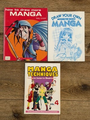 Lot of 3 Manga Drawing Books How To Draw Manga Character Design Anime Art