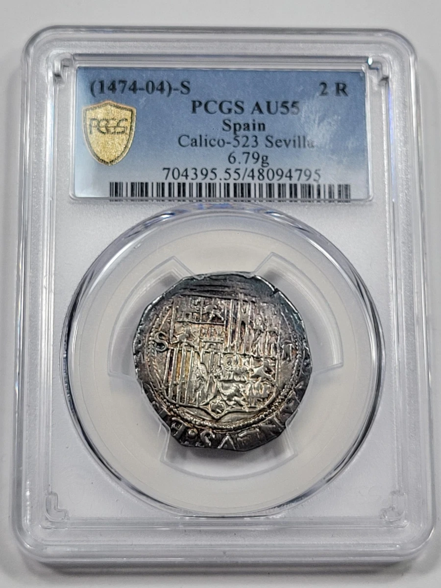 値下げ　NGC AU55 スペイン　2レアル銀貨　コブ 2 Reales Cob In Spain Coins for sale | eBay