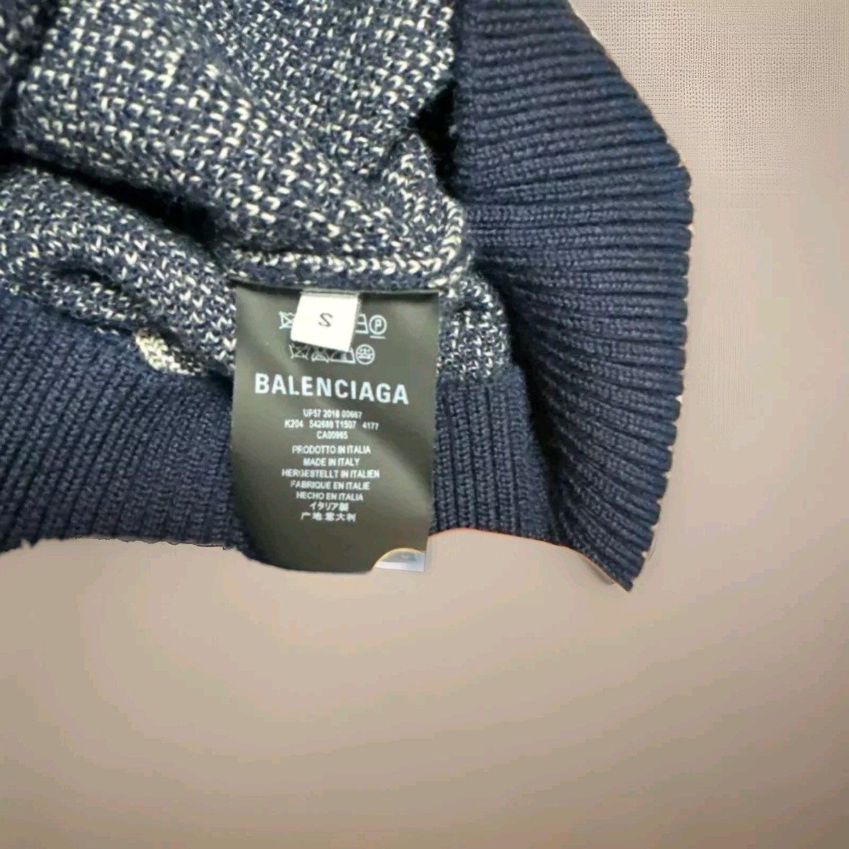 BALENCIAGA SUPPORT WFP Knit Sweater Navy Size S Rare Used GC BALENCIAGA SUPPORT WFP Knit Sweater Navy Size S Rare Used GC