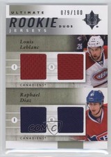 2011 Ultimate Collection Rookie Duos Jerseys /100 Louis Leblanc Raphael Diaz RC