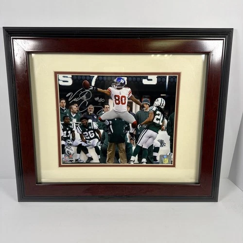 Victor Cruz New York Giants Signed 8x10 Framed Photo Steiner Super Bowl Champs