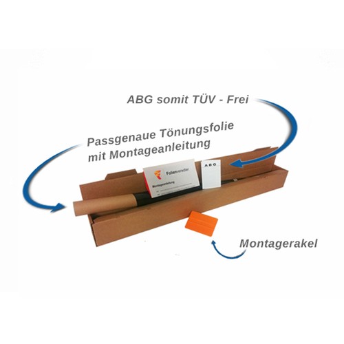 Passgenaue Tönungsfolie Audi A8 Limousine 2009-2017 Schwarz Folie - Bild 5 von 5