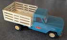VINTAGE 1960S TONKA JEEP STAKE BLUE DUMP TRUCK PRESSED STEEL FARM TOY #52110
