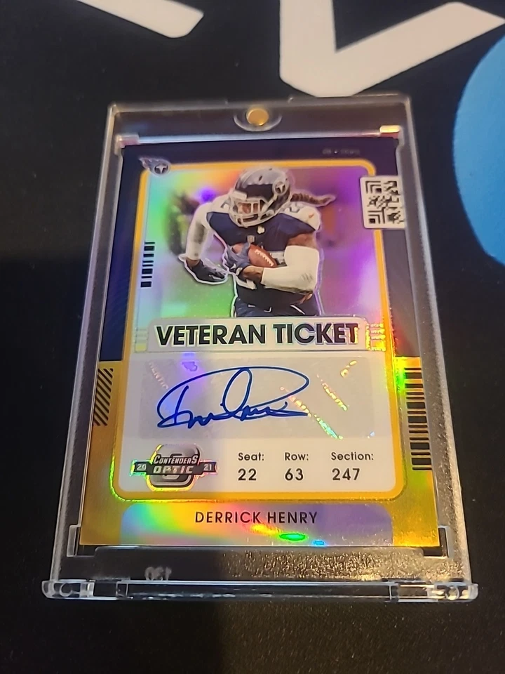 🔥Derrick Henry🔥 2021 Cont. Optic- Veteran Ticket Signatures Gold Holo / 5  Foto 2 de 4