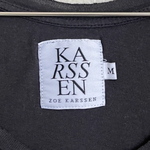 Zoe Karssen Dead Hands Hi-Low Graphic Tee in Black Size MEDIUM - Image 4 of 4