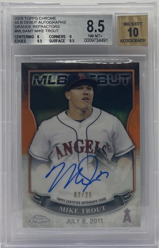 Topps Mike Trout 2016 Season Baseball Sports Trading Cards