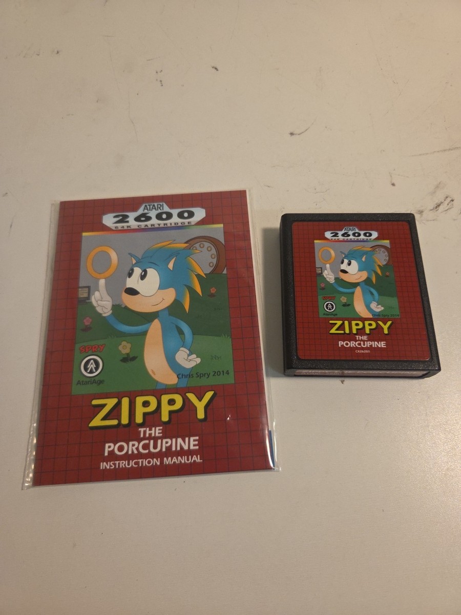Zippy the Porcupine Atari 2600 HOMEBREW w/ manual game Atari Age