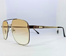 Mens Retro Aviator Classic Brown Tint Shades Gold Alloy Frame Sunglasses
