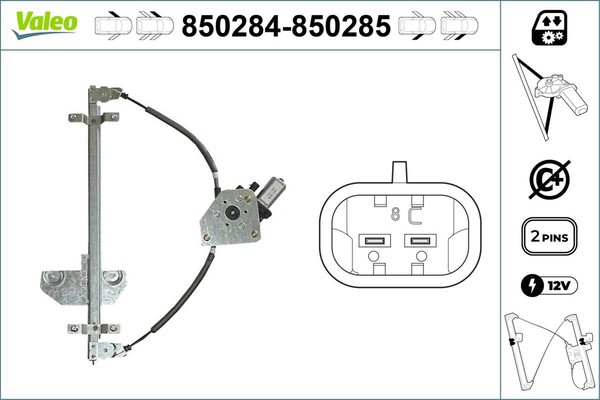 Fensterheber Valeo 850284 FüR Frontera U99 Opel DTI 6B_66 6B_76 6B_ZC 6B_VF-image