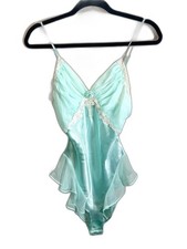Delicates Intimates Bodysuit Size S Vintage 80's Silk Aesthetic Sultry Lingerie