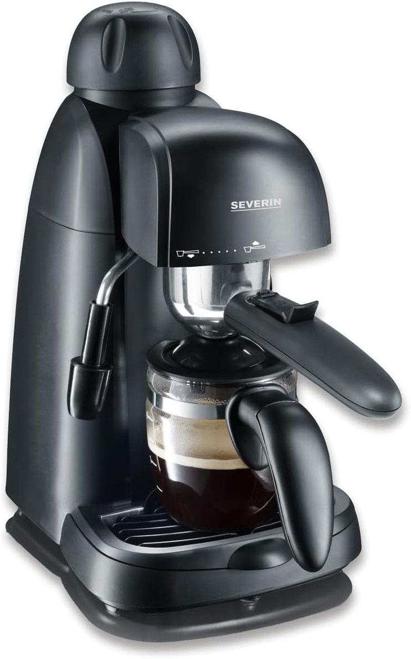 Severin KA 5978 Espresso Machine Black - Compatta e Veloce 4 Tazze