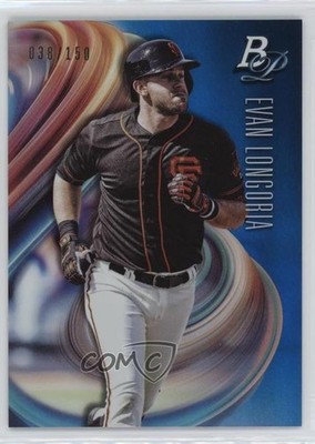 2018 Bowman Platinum Blue 38/150 Evan Longoria #91 1u6
