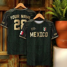 Personalized Mexico Soccer Jersey, Custom Name Number Fan Shirt