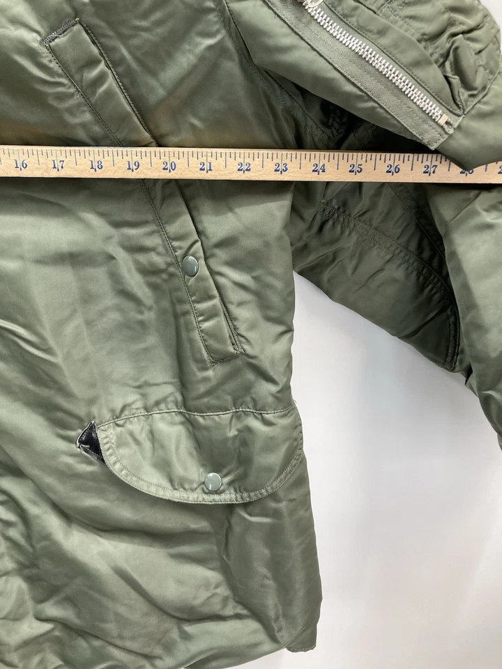 VTG 60s-70 USAF Type N-3B Flying Cold Weather Parka Jacket Men’s Med Fur Hood - Image 4 of 4