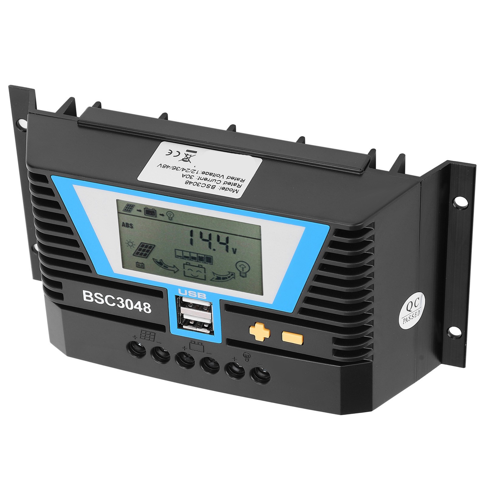 .Solar Controller For Variety Batteries BSC3048 30A 12V/24V/36V/48V Charging