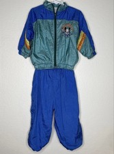 Vintage 1990s Mickey Mouse Colorblock Windbreaker Tracksuit Size: 24 Months