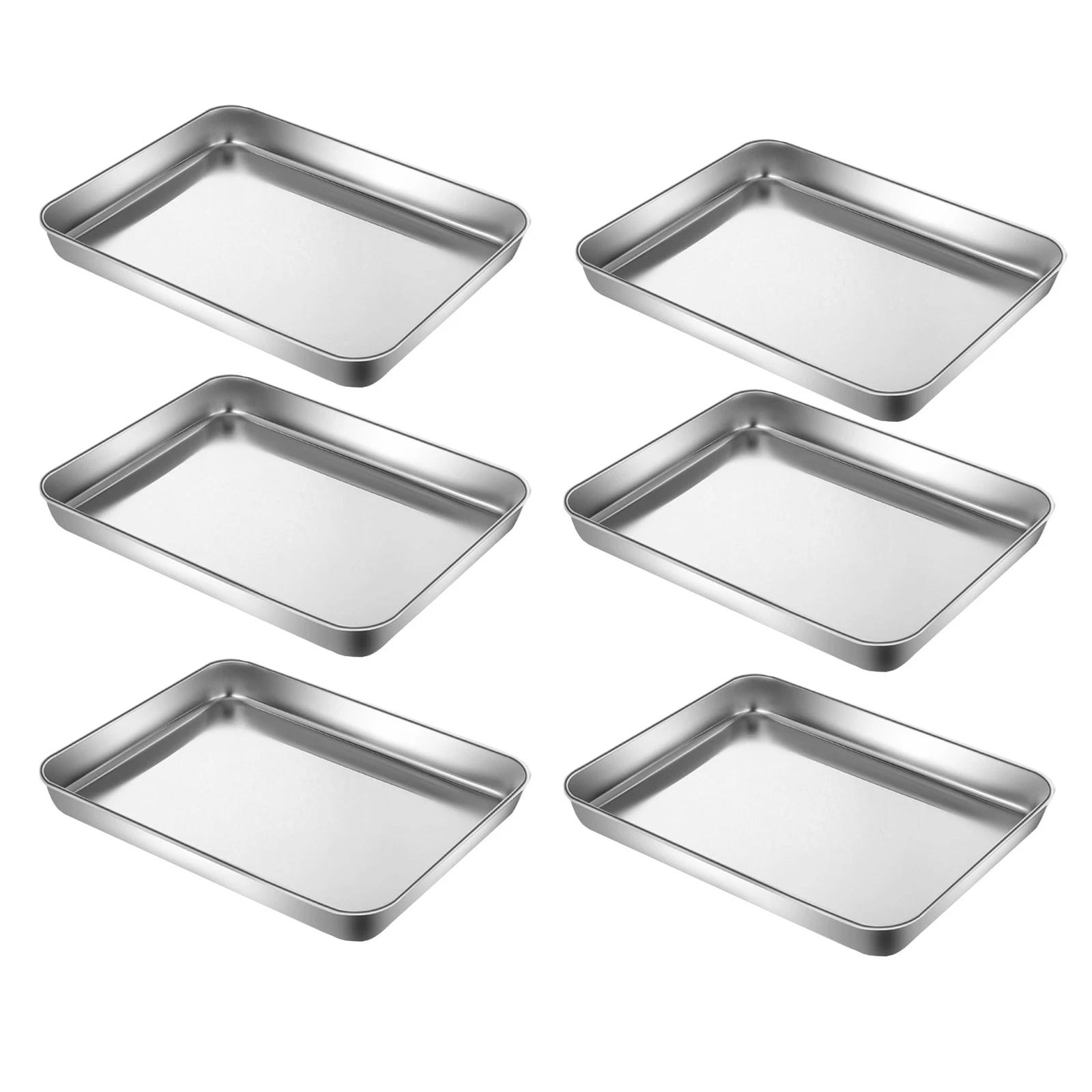 HYTK Extra Small Baking Sheet Pans 9.3 x 6.9 inch, Silver