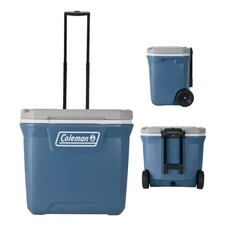 Coleman 316 Series 60QT Hard Chest Wheeled Cooler, Lakeside Blue