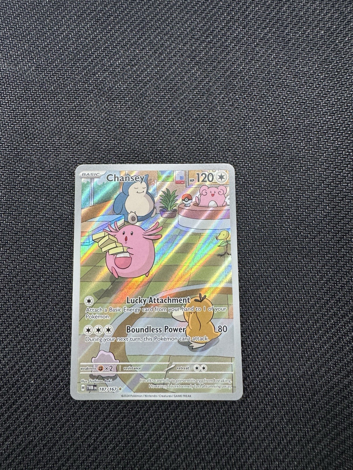 Pokémon TCG Chansey Illustration Twilight Masquerade Card 187/167 NM/M Condition